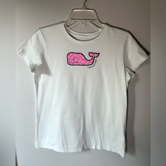 🥍 XL Girls Lacrosse LAX Cotton Vineyard Vines Light Pale Green Short Sleeve Tee - Picture 2 of 11